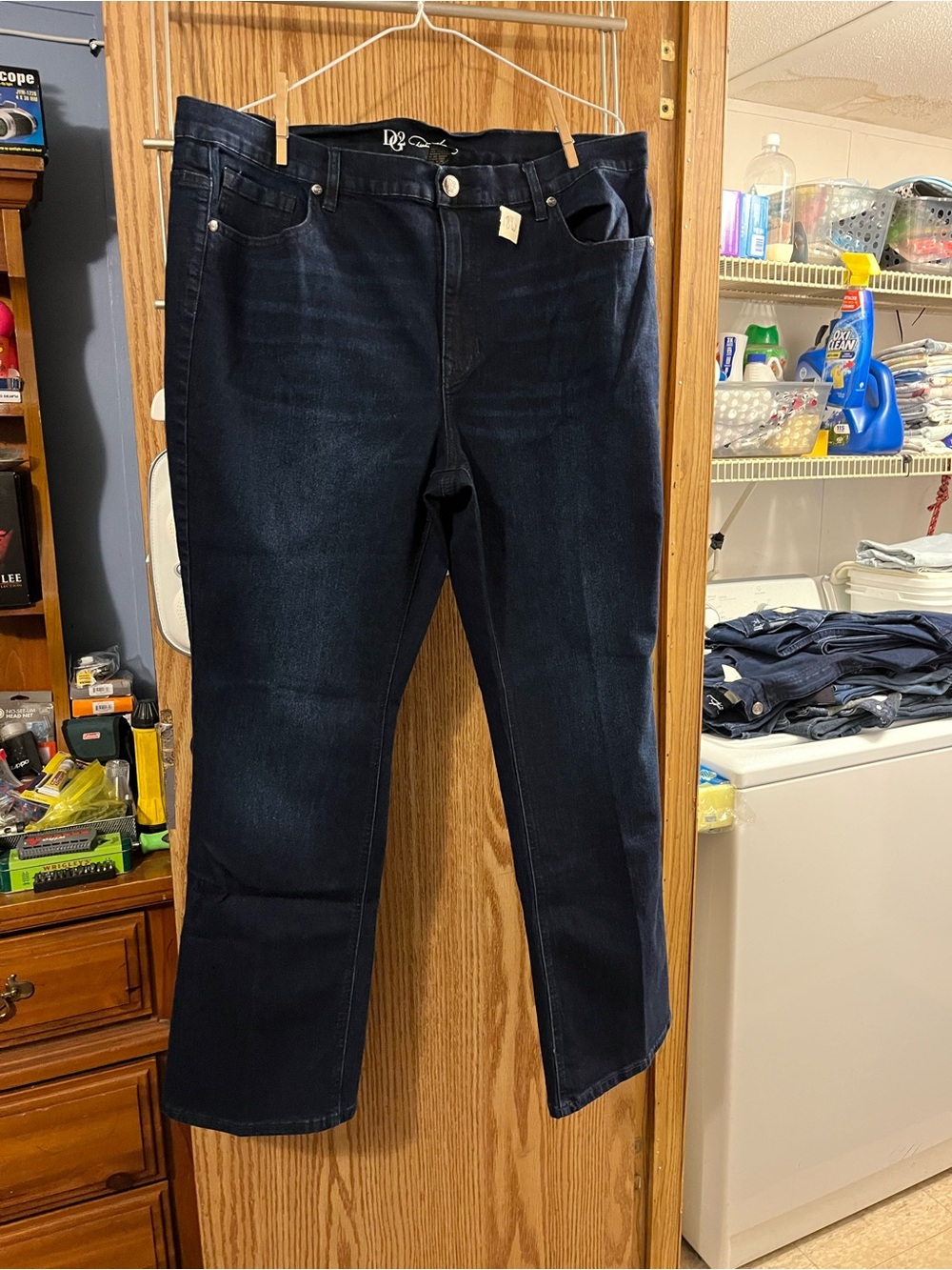 DG2 by Diane Gilman Straight Leg Jeans in Indigo Wash